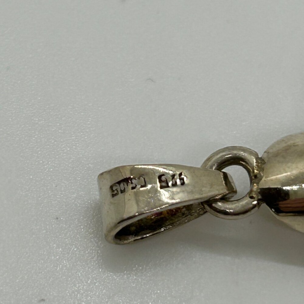 Vintage 925 Sterling Silver Pendant Confetti Faux Opal Boho Mexico 8.44 Grams - Picture 7 of 13